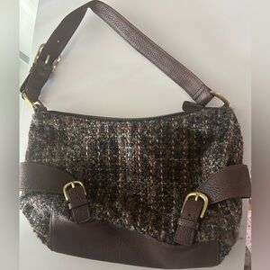 Vintage brown wool bag